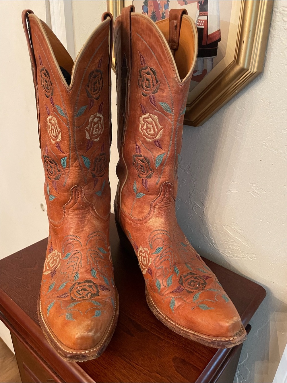 Women’s Lucchese Floral Embroidered Western Boots
